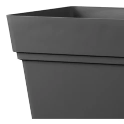 Verve Nurgul Dark Grey Plastic Square Plant Pot (Dia)38cm -Gardens and Outdoor verve nurgul dark grey plastic square plant pot dia 38cm3663602899891 36c