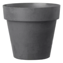 Verve Nurgul Dark Grey Polypropylene (PP) Circular Plant Pot (Dia)58cm