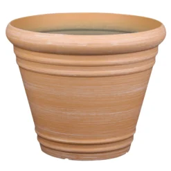 Verve Piave Terracotta Polypropylene (PP) Round Plant Pot (Dia)45cm