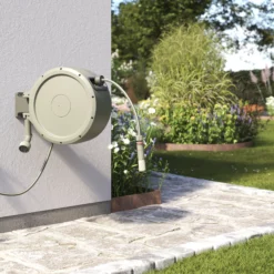 Verve Wall-mounted Auto Hose Reel Set (L)25m -Gardens and Outdoor verve wall mounted auto hose reel set l 25m5059340250960 05i