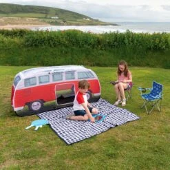 Volkswagen Red Camper Van Pop Up Tent -Gardens and Outdoor volkswagen red camper van pop up tent5031470224868 10i bq